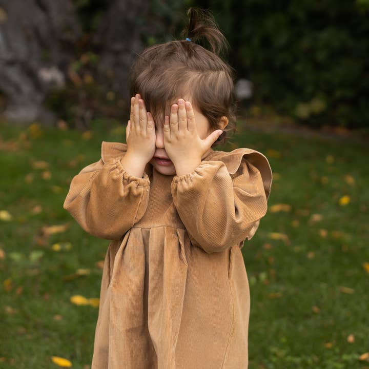 Anastasia corduroy jurk voor wholesale door Ludò