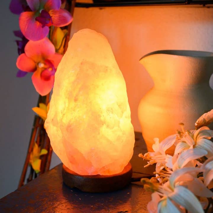 Lampada di sale dell'Himalaya rosa (1-2 kg) ca. 15 x 11 x 9 cm per la vendita all'ingrosso da parte di Zenvol
