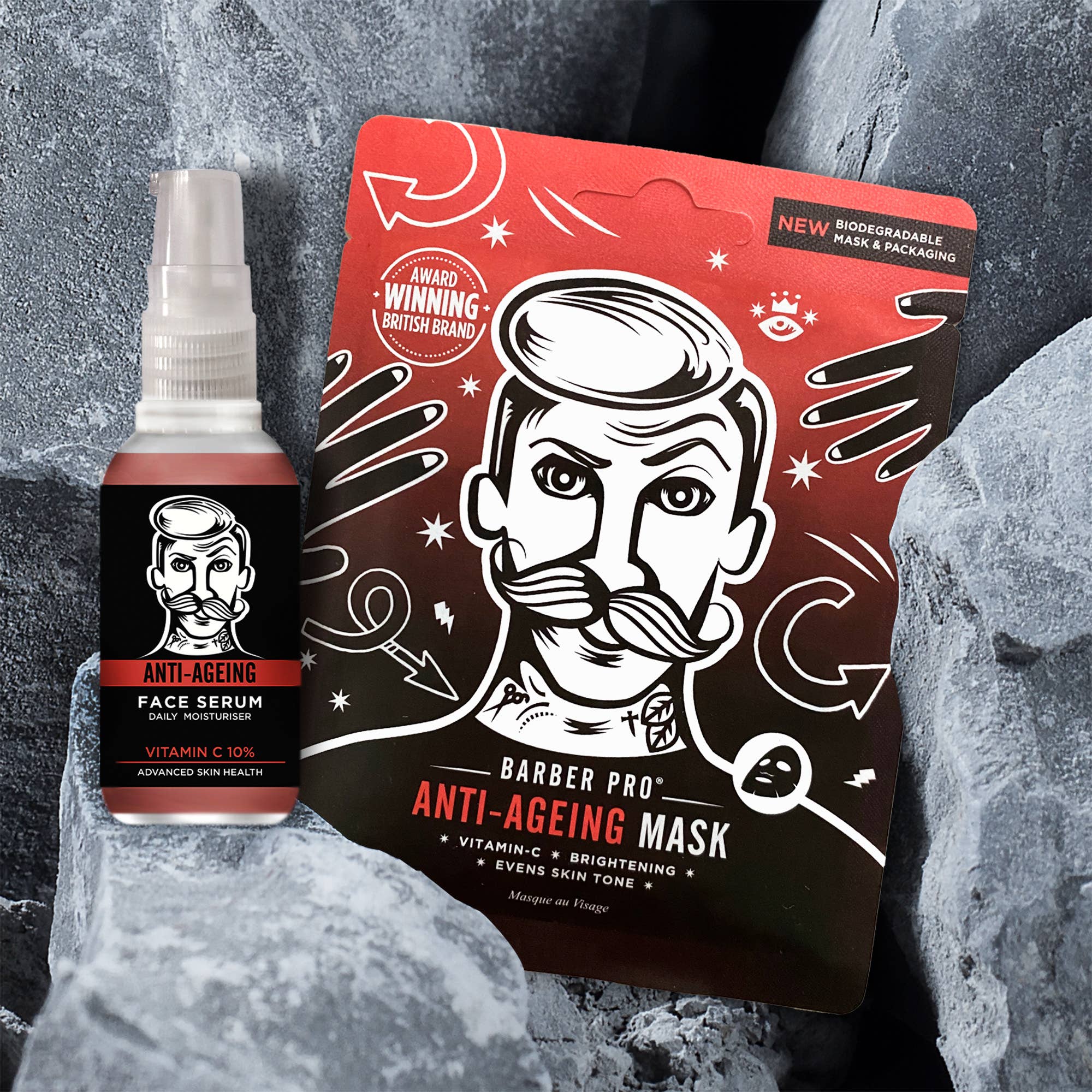 BARBER PRO - Wholesale Gezichtsmasker - Heren - BARBER PRO ANTI-AGEING gezichtsmasker - 100% biologisch afbreekbaar6