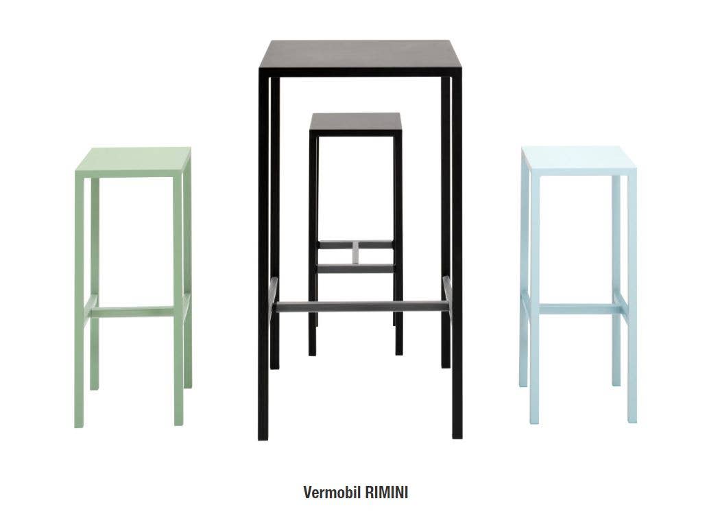 NHP International - Wholesale Stool - Furniture - Vermobil Rimini pastel green metal bar stools1