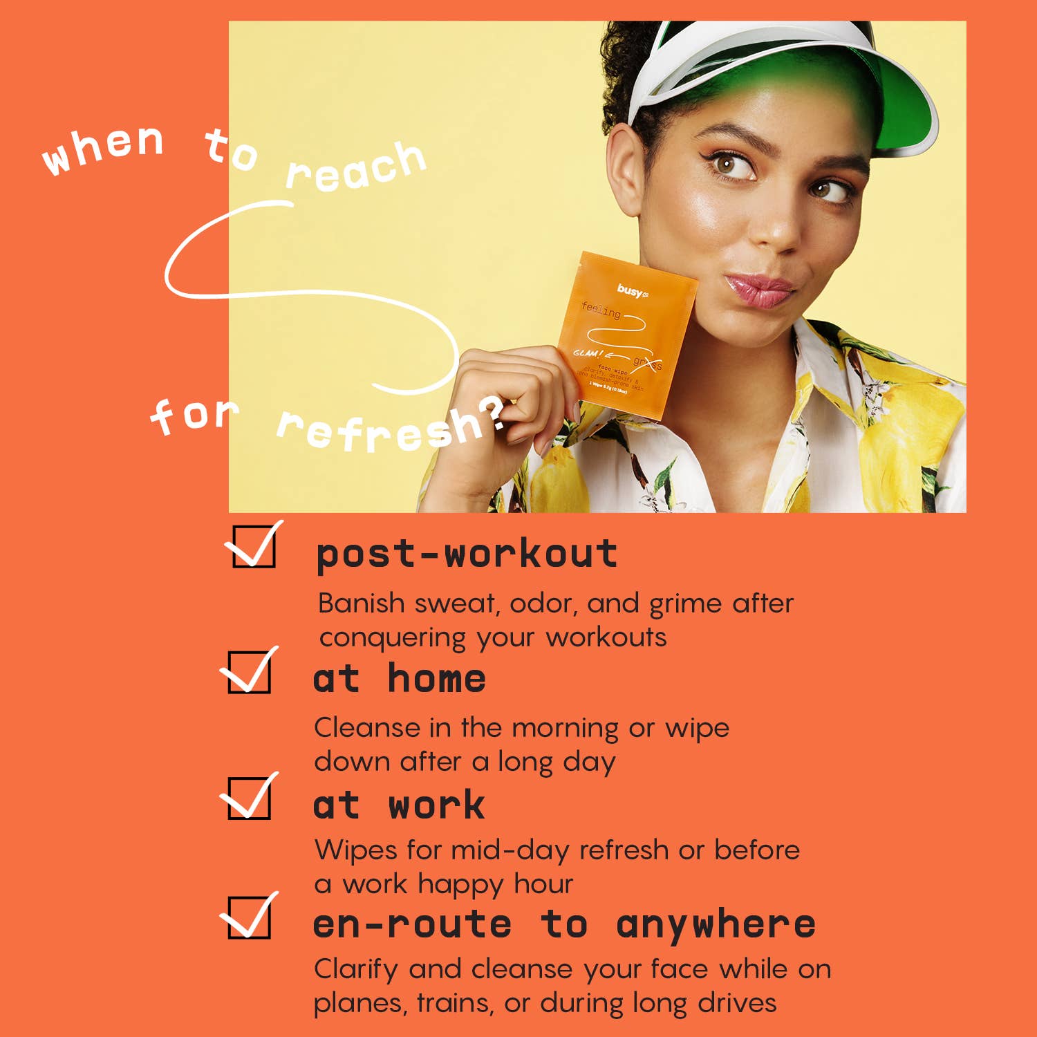 Busy Co - Wholesale Face & Body Wipes - Refresh Face Wipes with AHA, BHA & Glycolic Acid4