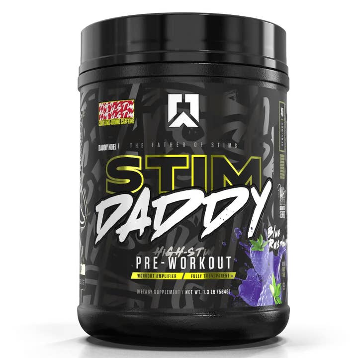 L&F Universal Goods - Wholesale Powdered Health Drink - Ryse Stim Daddy High-Stim Pre-Workout Powder Blue Raspberry