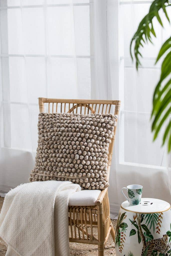 A&B Home Group Inc. - Wholesale Throw/Decorative Pillow - 20x20" Hand Woven Pillow - Beige5