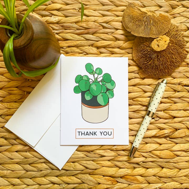 Bean Horse Car Designs - Wholesale Thank You Card - Thank You - Pilea Greeting Card1