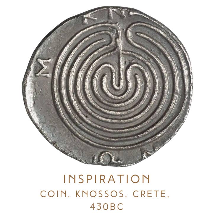 Vis a Vis Jewelry - Wholesale Individual Charm/Pendant - Circular Labyrinth of Knossos Pendant7