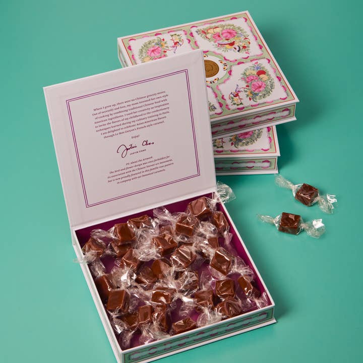 Le Bon Garcon - Caramels - Wholesale Caramel - Strawberry Sakura Caramels, Pink Floral Gift Box, 6oz1