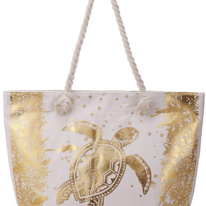 R-M3.1 BAG1115-001-1 Strandtaske Skildpadde 54x36x15cm for engroshandel hos Menga Trading