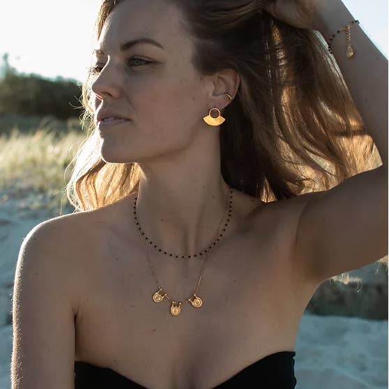 Chandra Collections - Wholesale Dangle earrings - Moonee Ouro earrings1