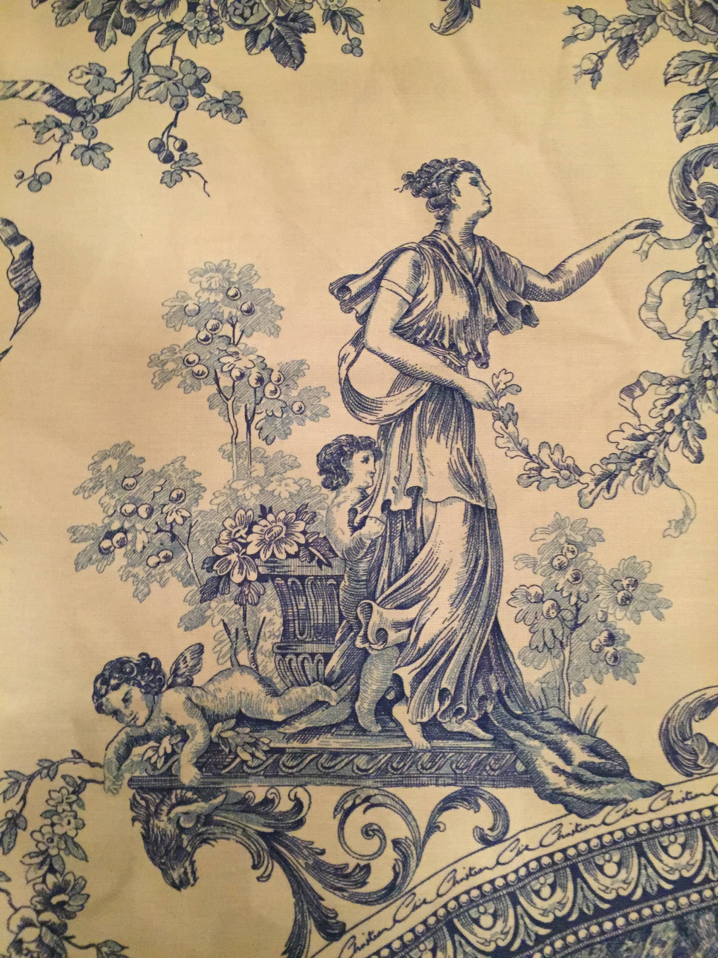 Haoshi by Luxetera - Wholesale Valance - Clive Christian fabric Blue/Ivory7