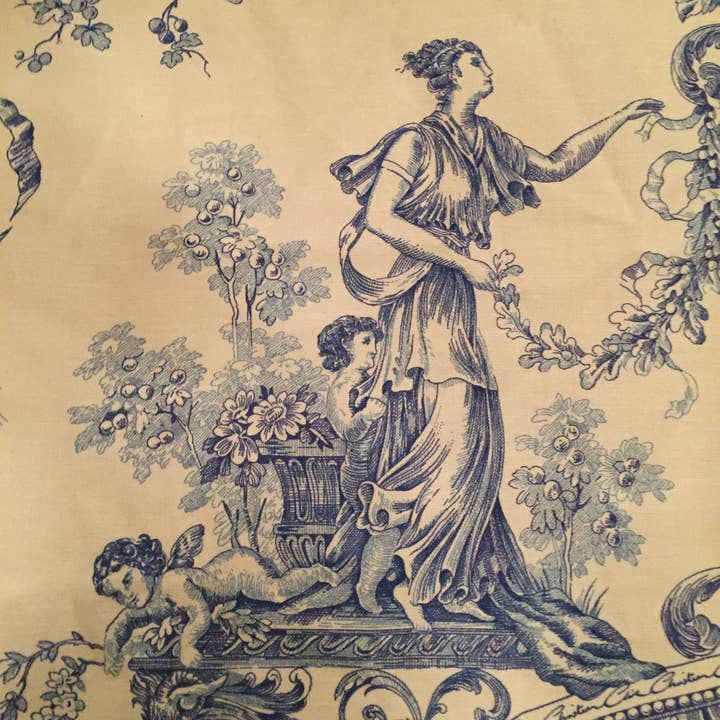 Haoshi by Luxetera - Wholesale Valance - Clive Christian fabric Blue/Ivory7