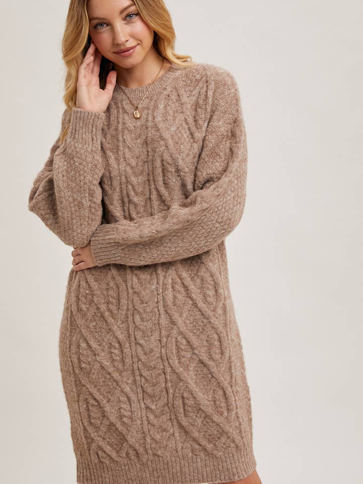 Bluivy - Wholesale Dress - Women's - CABLE KNIT SWEATER MIDI DRESS9