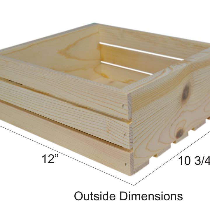 Cassa di legno rustica 12 x 10 x 5 ″ (una) per la vendita all'ingrosso da parte di Poole & Sons Inc.