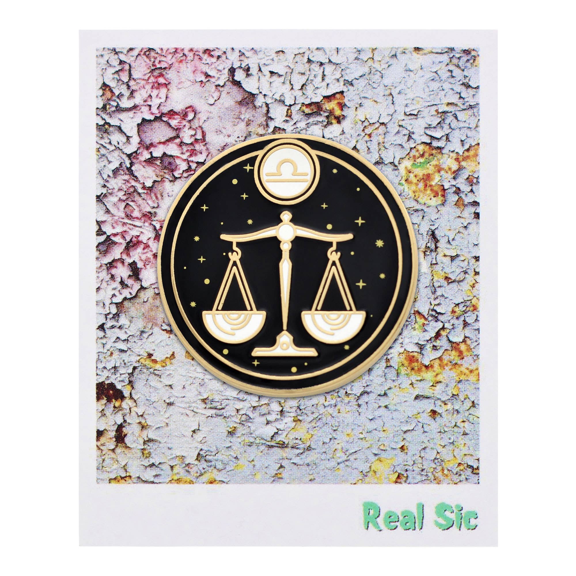 Real Sic - Vendita all'ingrosso Spilla da bavero - Segno astrologico — Bilancia — Segno Stellare Astrologia Spilli smaltati2