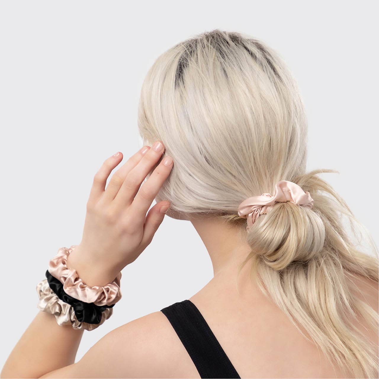 KITSCH - Wholesale Scrunchie - Women's - Satin Sleep Scrunchies 5pc - Assorted5