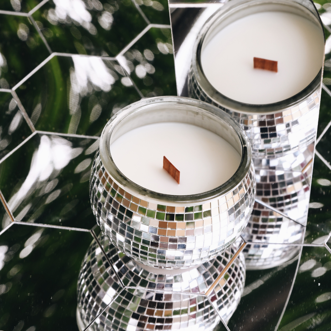 Effing Candle Co. - Wholesale Jar/Filled Candle - Disco Ball Candles | Dopamine Decor Grapefruit Scent2