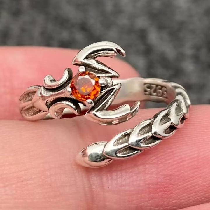 Rhinestone Scorpion Adjustable Ring for wholesale by Mio Queena