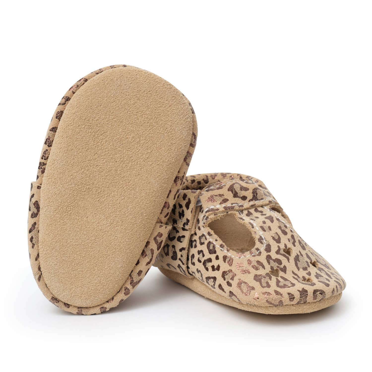 BirdRock Baby - Wholesale Moccasins - Kids - Mary Jane Baby Moccasins - Leather Baby Shoes (Leopard)2
