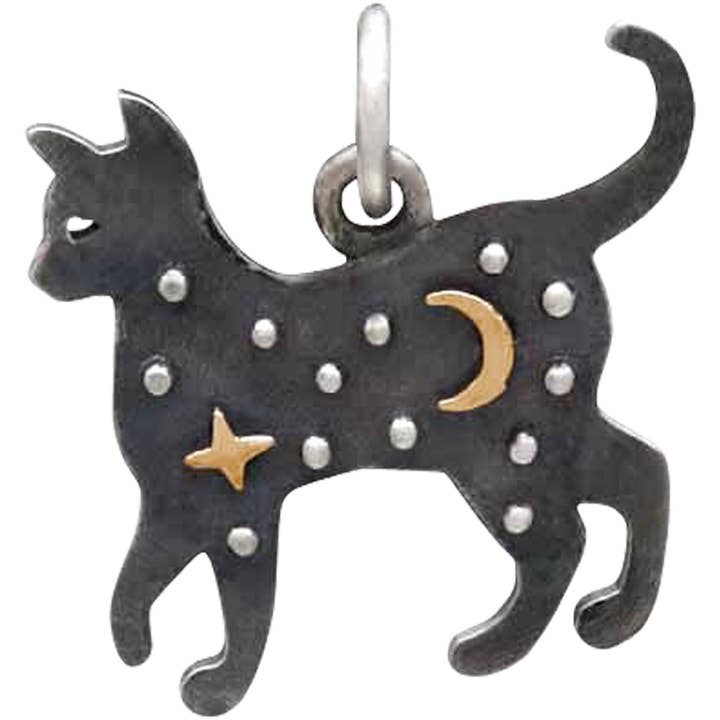 Gemshine – wholesale Hänge-/berlockhalsband – Gemshine halsband katt, katt hänge i 925 silver