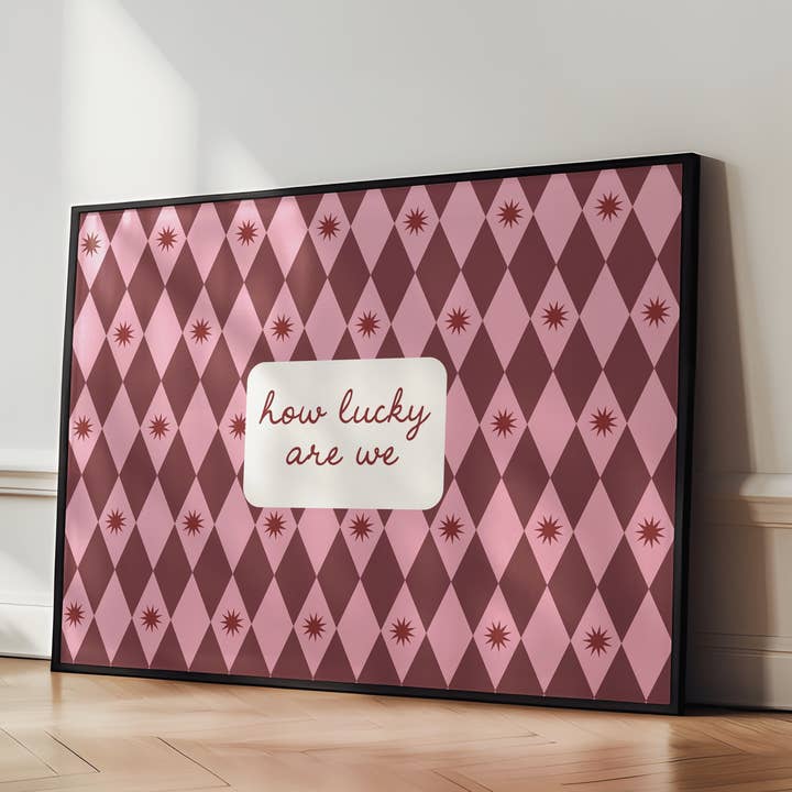 Quanto Siamo Fortunati | Stampa Casa Accogliente per la vendita all'ingrosso da parte di Moo and May Studio