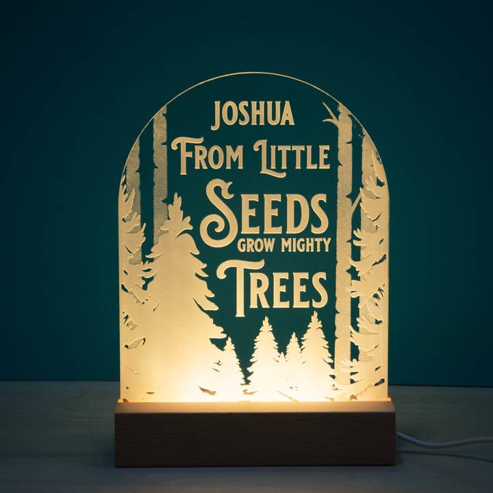 From little seeds grow mighty trees pattern night light for wholesale by Birch and tides