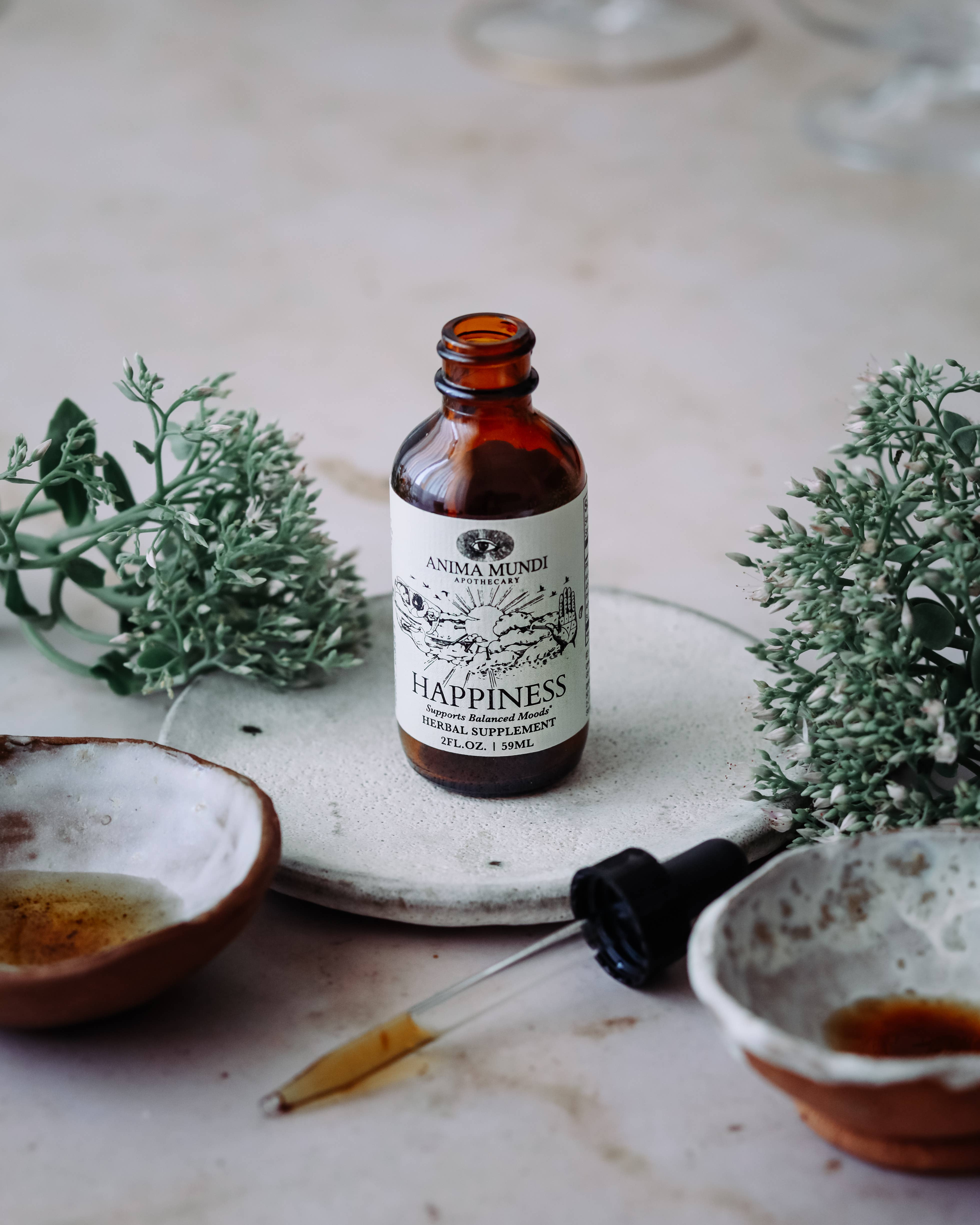 Anima Mundi Apothecary - Wholesale Tincture - HAPPINESS Tonic | Adaptogenic Spirit Tonic*1