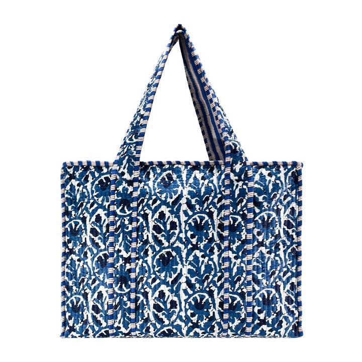 Cotton Block Print Tote Bag- Small & Large for wholesale by BNB Crafts Inc.