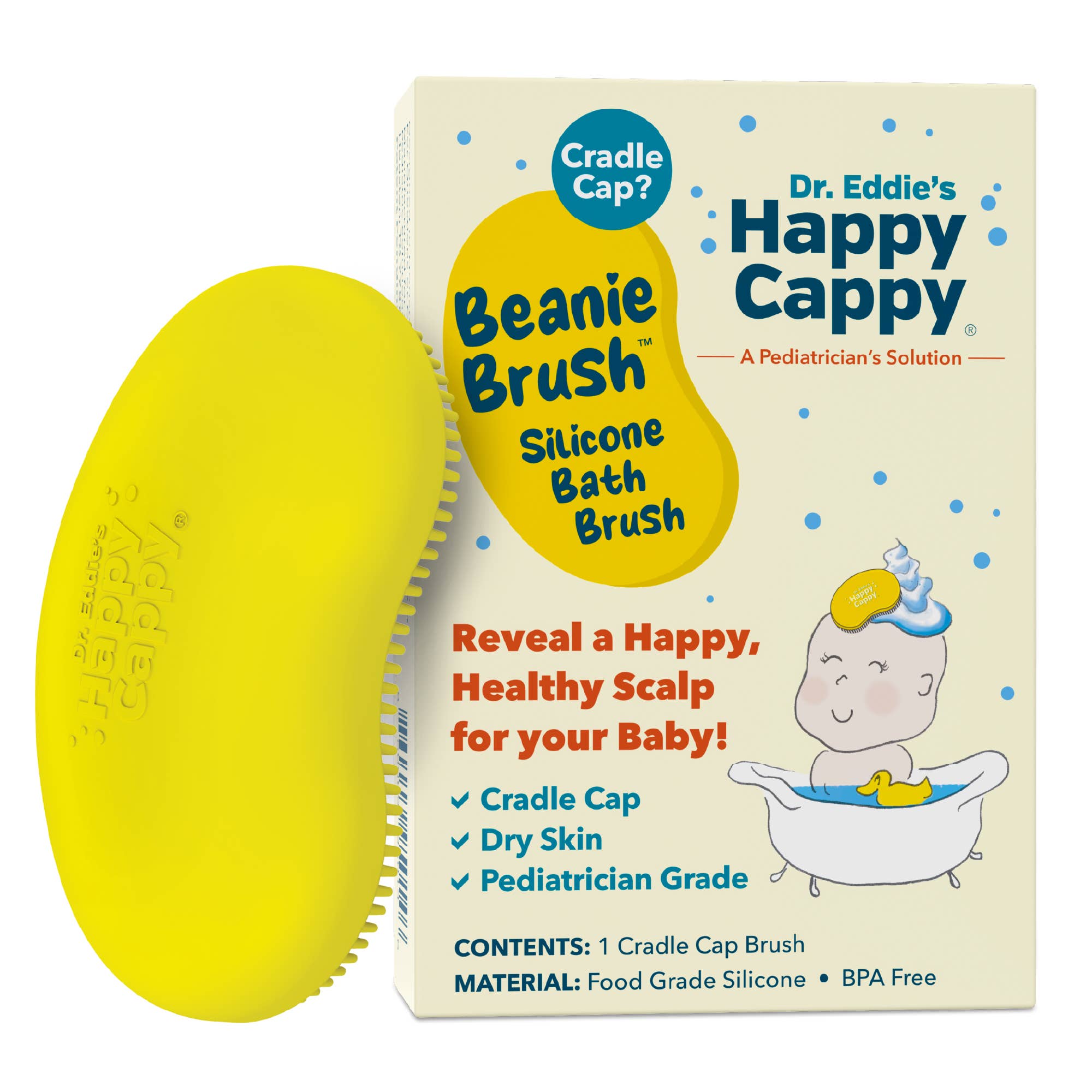 Happy Cappy - Wholesale Baby Bath Set - Kids & Baby - Happy Cappy Cradle Cap Shampoo & Body Wash + Silicone Brush7