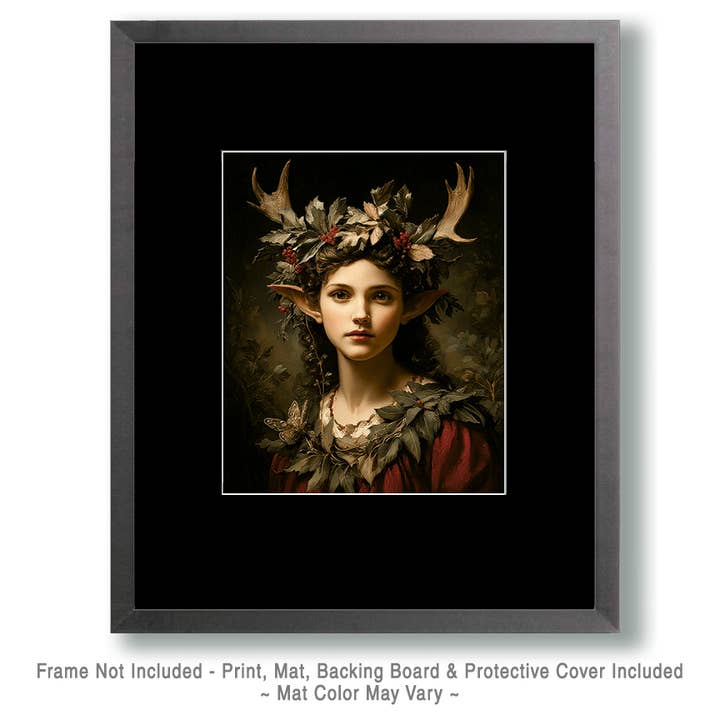Mowbi - Wholesale Art Print - Young Wendigo Fairy - Fairies Art Print - 8"x10" Artwork1