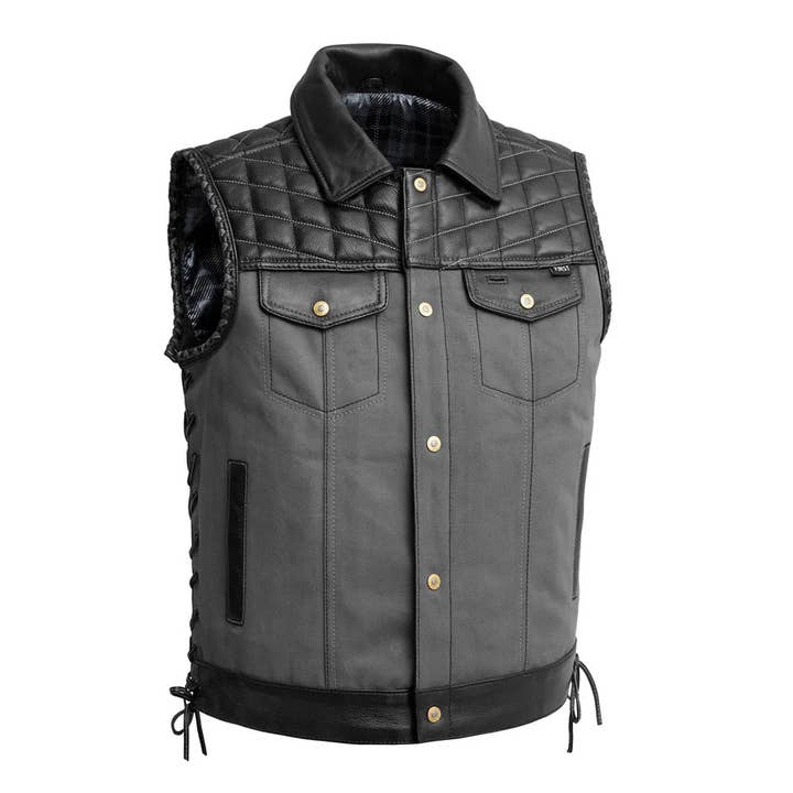 Iron Nomad Men's Leather Vest (Limited Edition) for wholesale by USA Leather Shop