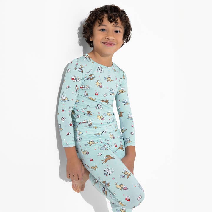 Puppy Love Bamboe Kinderpyjama's voor wholesale door Bellabu Bear