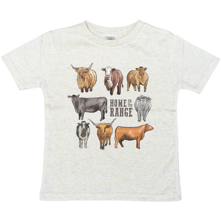 "Home on the range" Cow Western Clothing Ranch Kids Clothes for wholesale by Barefoot Baby
