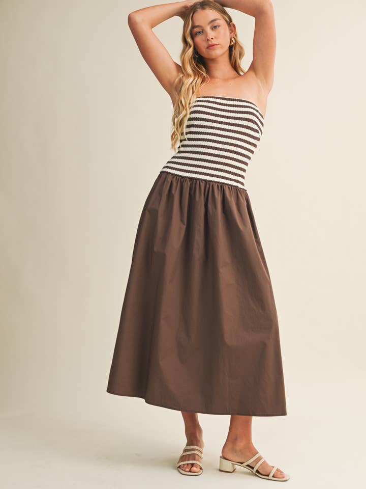 KOMBINERET STRIBET TUBEKJOLE for engroshandel hos Mustard Seed