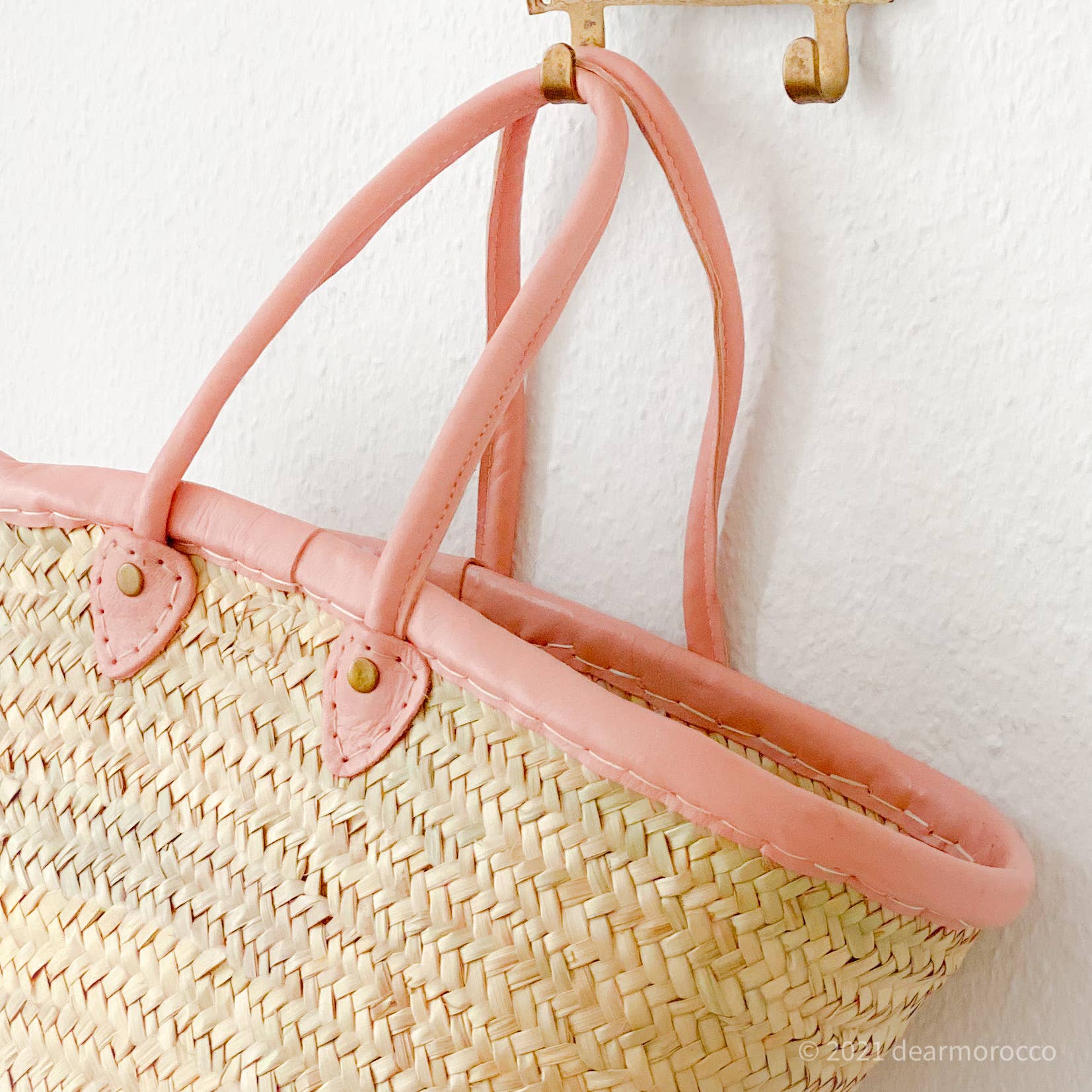 dear Morocco - Wholesale Beach Bag - French market basket // Moroccan /  with long leather handle8