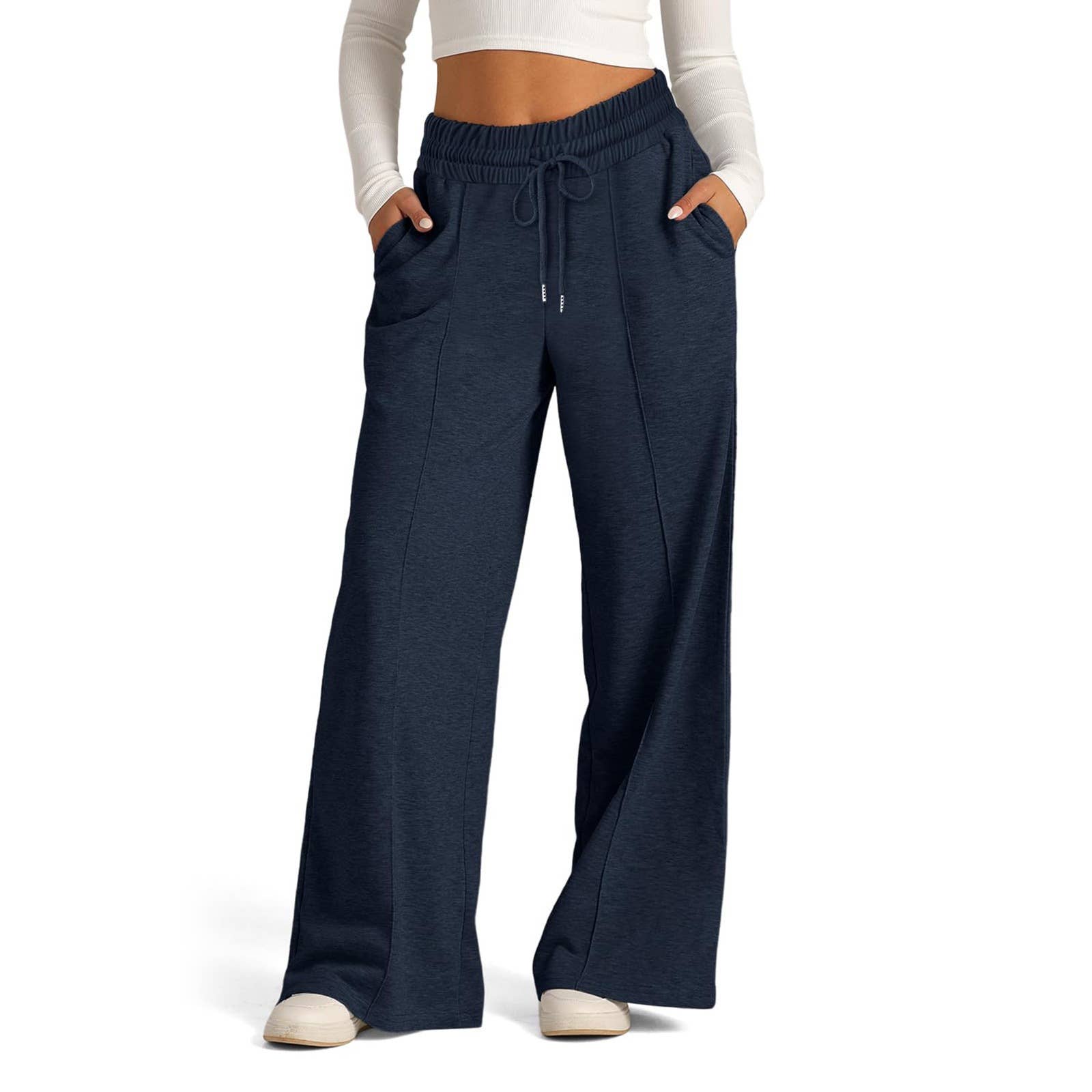 Lily Clothing - Wholesale Pants - Women's - TETHERED SOLID COLOR WAIST FASHION WIDE LEG PANTS4