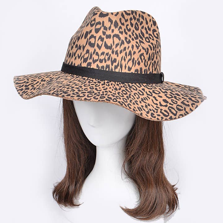 3AM BY H&D ACCESSORIES - Wholesale Fedora - Women's - Leopard Print Fedora.6