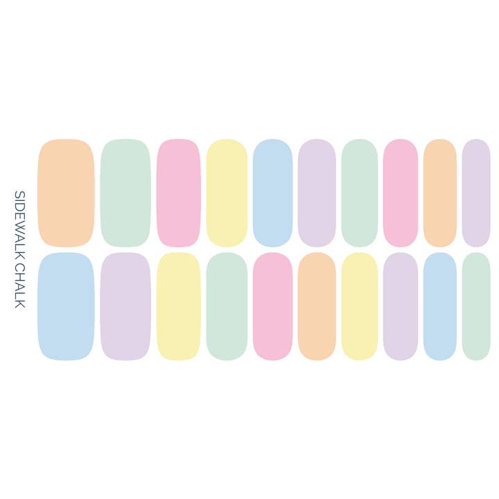Ivy & Ash - Wholesale Nail Art/Decal - Sidewalk Chalk | Colorful Pastel Spring & Summer Nail Wrap