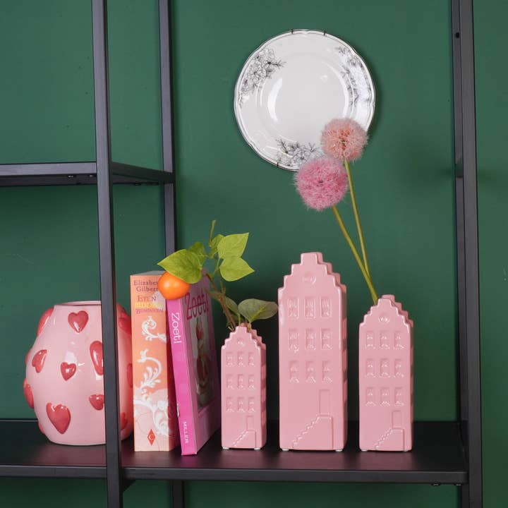 Housevitamin bv - Wholesale Vase - Flower Vase - House Vase - Ceramic - Light Pink -5x4,5x14,5 cm3