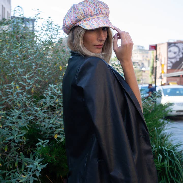 Magid Multi Color Tweed Newsboy Cabby Cap for wholesale on Faire4