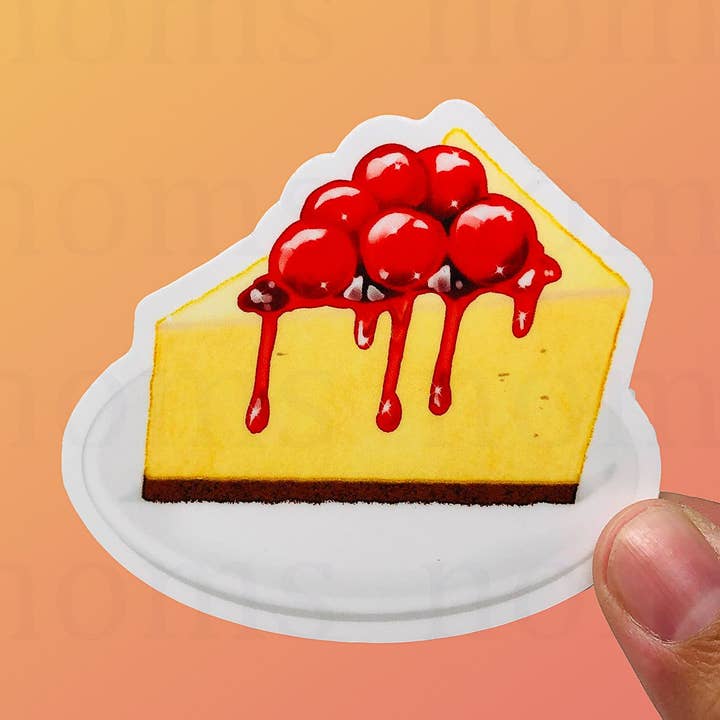 Noms - Wholesale Sticker - Raspberry Cheesecake - Vinyl Food Sticker0