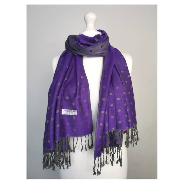Superbia – wholesale Scarf – Women's – Super Soft Reversible Pashmina scarf /Shawl - C48-1 Dots16
