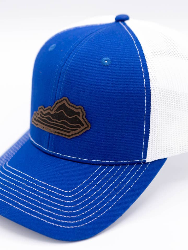 Kentucky Leather Patch Hat -Royal/White for wholesale by Stated Brands