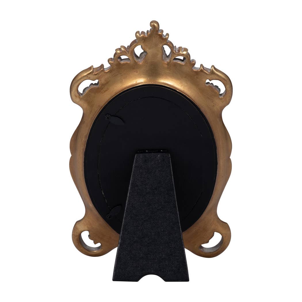 Sagebrook Home - Wholesale Picture Frame - Photo Frame - Gold Resin Decorative Baroque Oval, 4x6 in.8