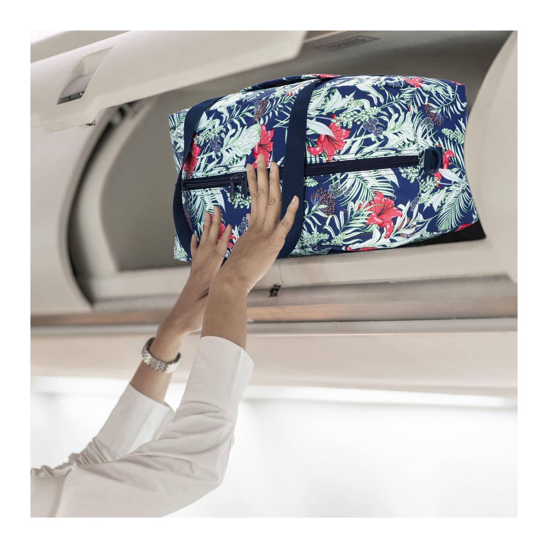 wandf – Saco de viagem - Mulher por atacado – Mala de Viagem Impressa 20L Armazenamento Sob o Assento para Companhias Aéreas54