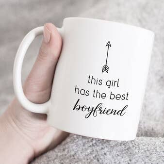 This Girl Has The Best Boyfriend Mug for wholesale by Sarah Hurley
