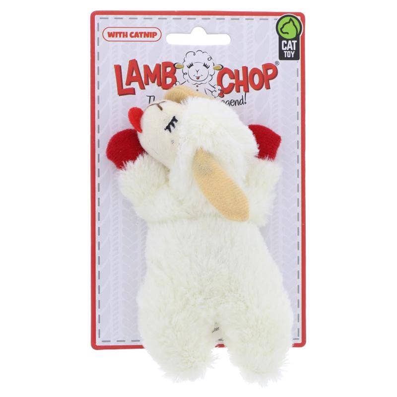Everyday Supply Co - Wholesale Pet Plush Toy - Dog - MULTIPET - Multipet Lamb Chop White Plush Cat Toy 4 in. 1 pk0