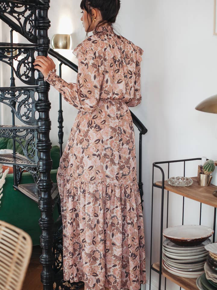 Robe longue Janis pour la vente par REZINE PARIS