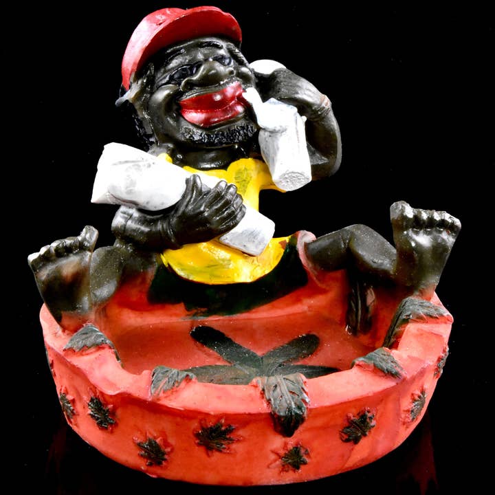 SPS Wholesale Inc - Wholesale Ashtray - 4″ Rasta Resin Ashtray, Assorted Designs - M0425