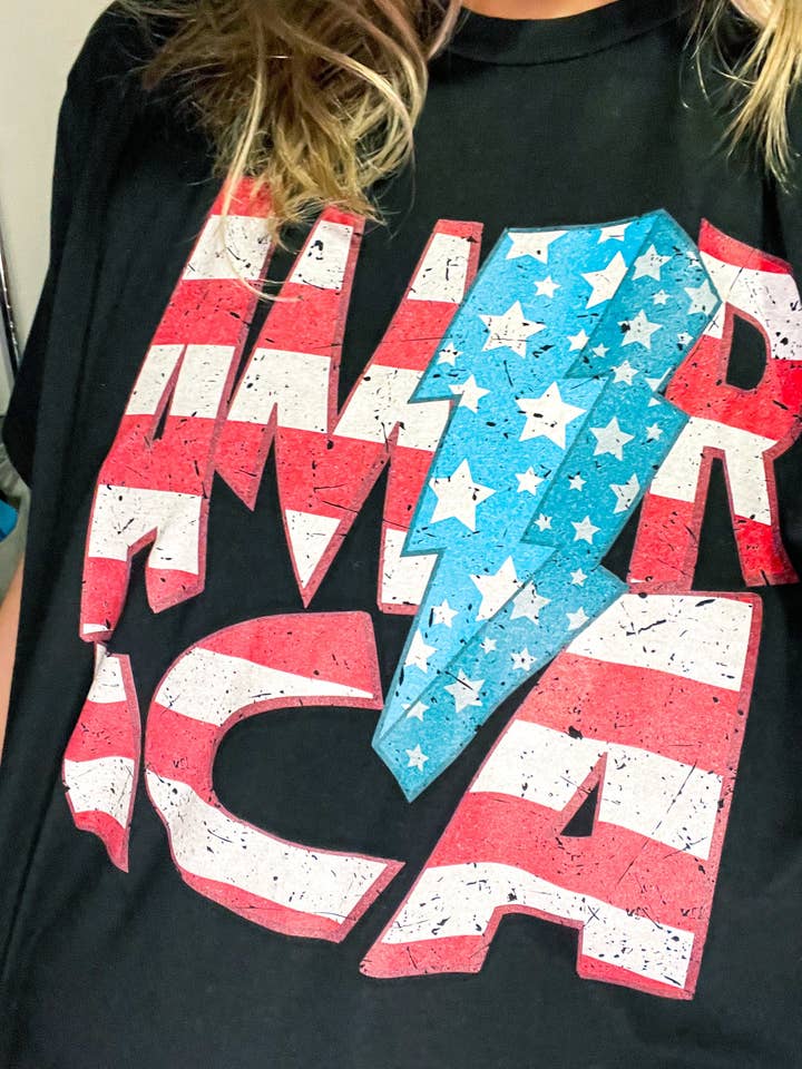 AMERICA Graphic Tee for wholesale by Three Sisters Design