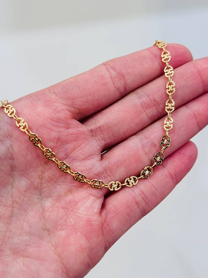Gold Filled Link Chain Anklet | Minimal Everyday Shine for wholesale by Haus of Monogram