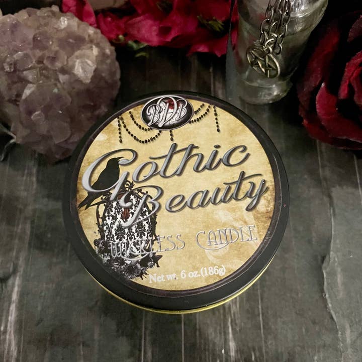 Black Dahlia Boutiques – Cera sólida por atacado – Vela Gothic Beauty Sem Vime5